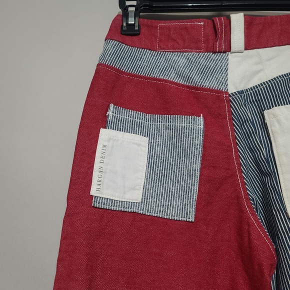 Hargan Denim Patchwork Jeans Size 2 - Picture 4 of 5